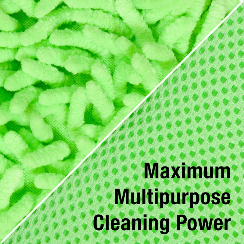 Eurow Detailerâ€™s Preference Microfiber Car Wash Sponge for Auto Detailing, RV, Boat, Motorcycle, Double-Sided with Chenille and Scour Scrubber, Scratch-Free, Lint-Free, Super Absorbent, Reusable - Image 5